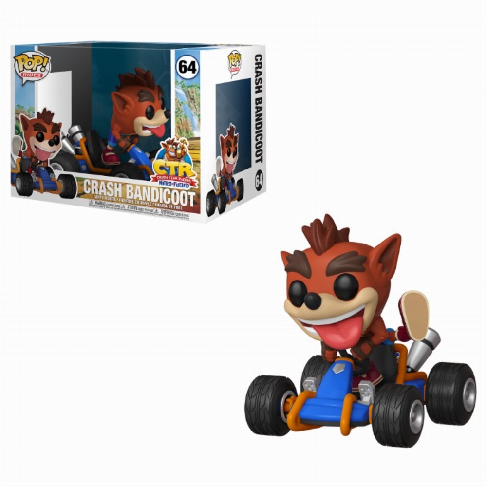 Φιγούρα Funko POP! Rides: Crash Team Racing – Crash Bandicoot #64