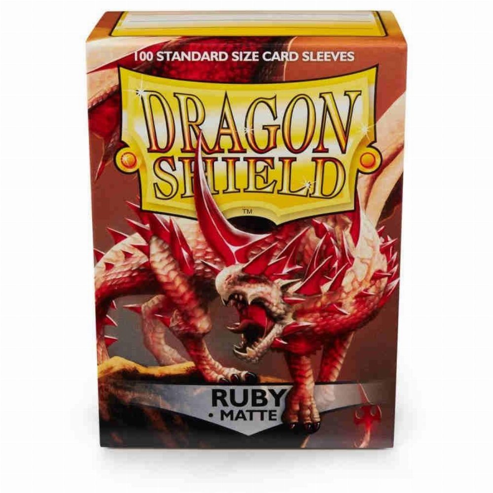 Dragon Shield Sleeves Standard Size – Matte Ruby (100 Sleeves)