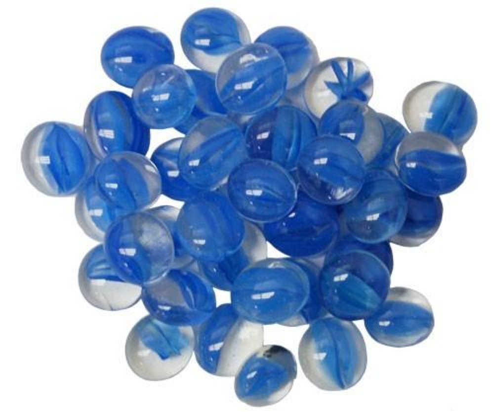 Catseye Dark Blue Glass Stones Tokens (40)