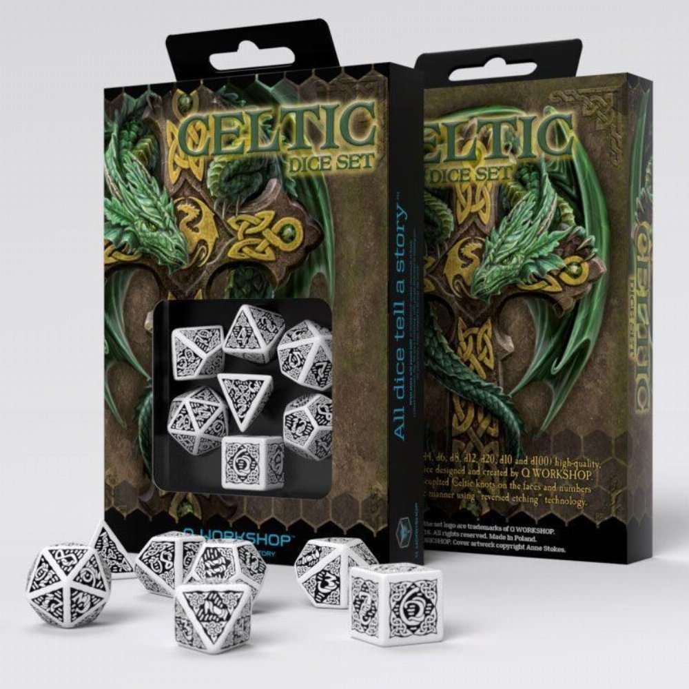 Σετ Ζάρια – Celtic Dice Set – Black and White