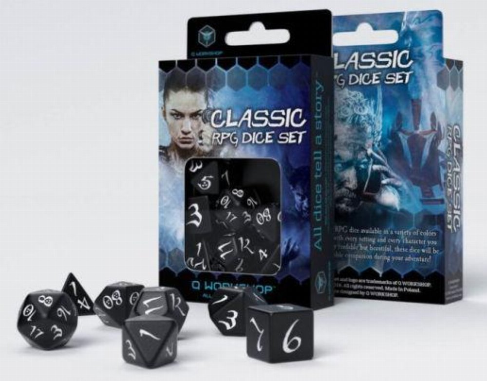 Σετ Ζάρια – Classic RPG Dice Set – Black and White