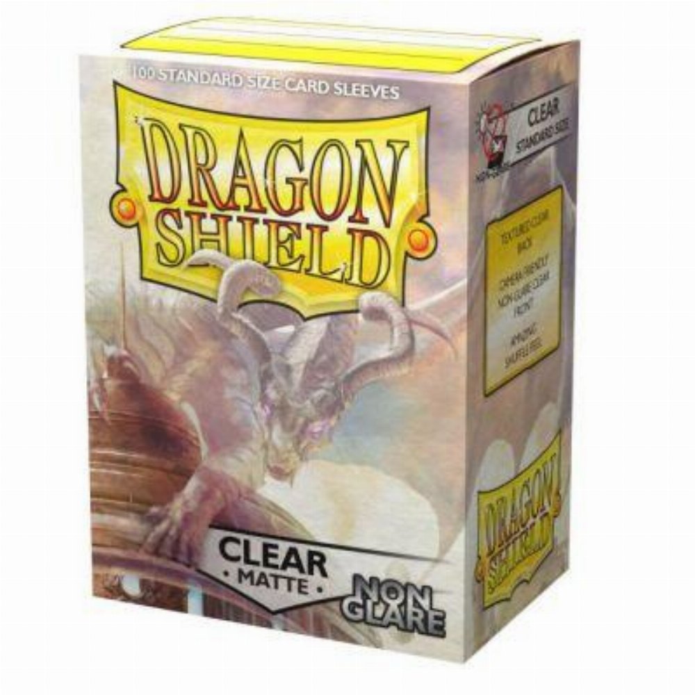 Dragon Shield Sleeves Standard Size – Non Glare Matte Clear (100 Sleeves)