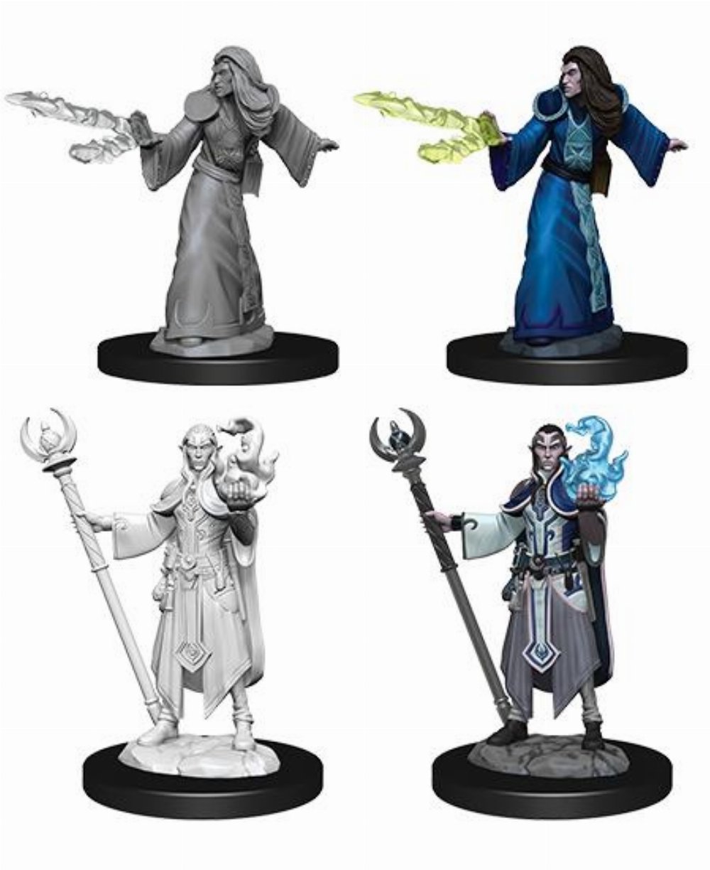 D&D Nolzur’s Marvelous Miniatures – 2x Male Elf Wizard