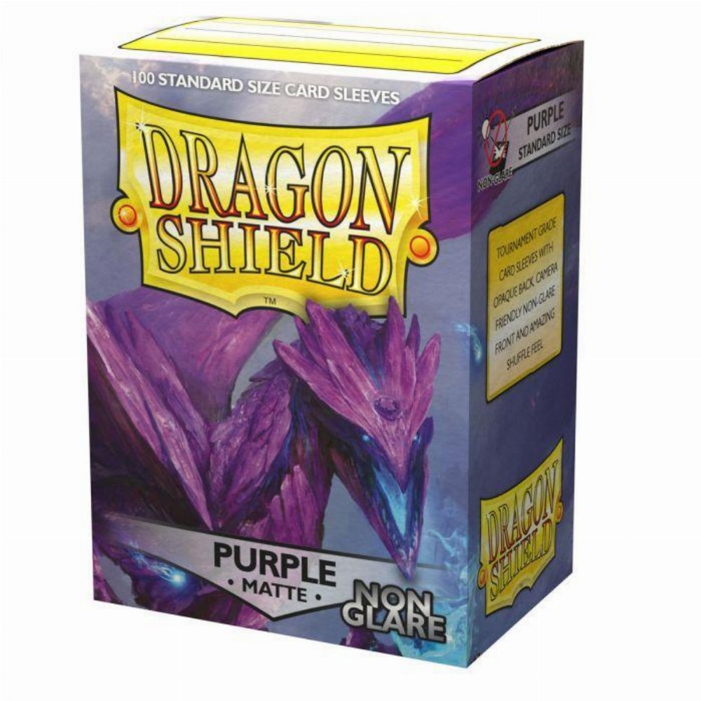 Dragon Shield Sleeves Standard Size – Non Glare Matte Purple (100 Sleeves)