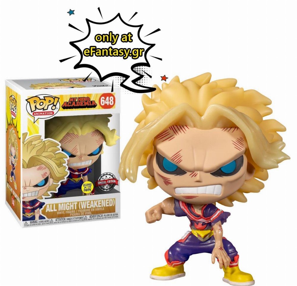 Φιγούρα Funko POP! My Hero Academia – Weakened All Might (GITD) #648 (Exclusive)