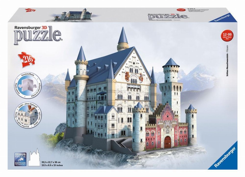 Παζλ 3D 216 MAXI κομμάτια – Castle Neuschwanstein