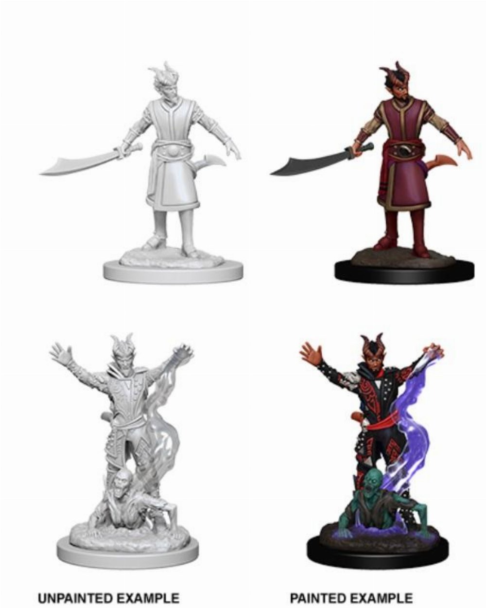 D&D Nolzur’s Marvelous Miniatures – 2x Male Tiefling Warlock
