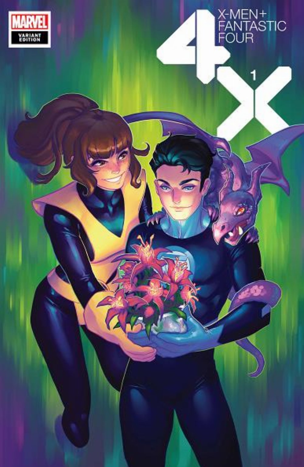 Τεύχος Κόμικ X-Men Fantastic Four #1 (Of 4) Hetrick Flower Variant Cover