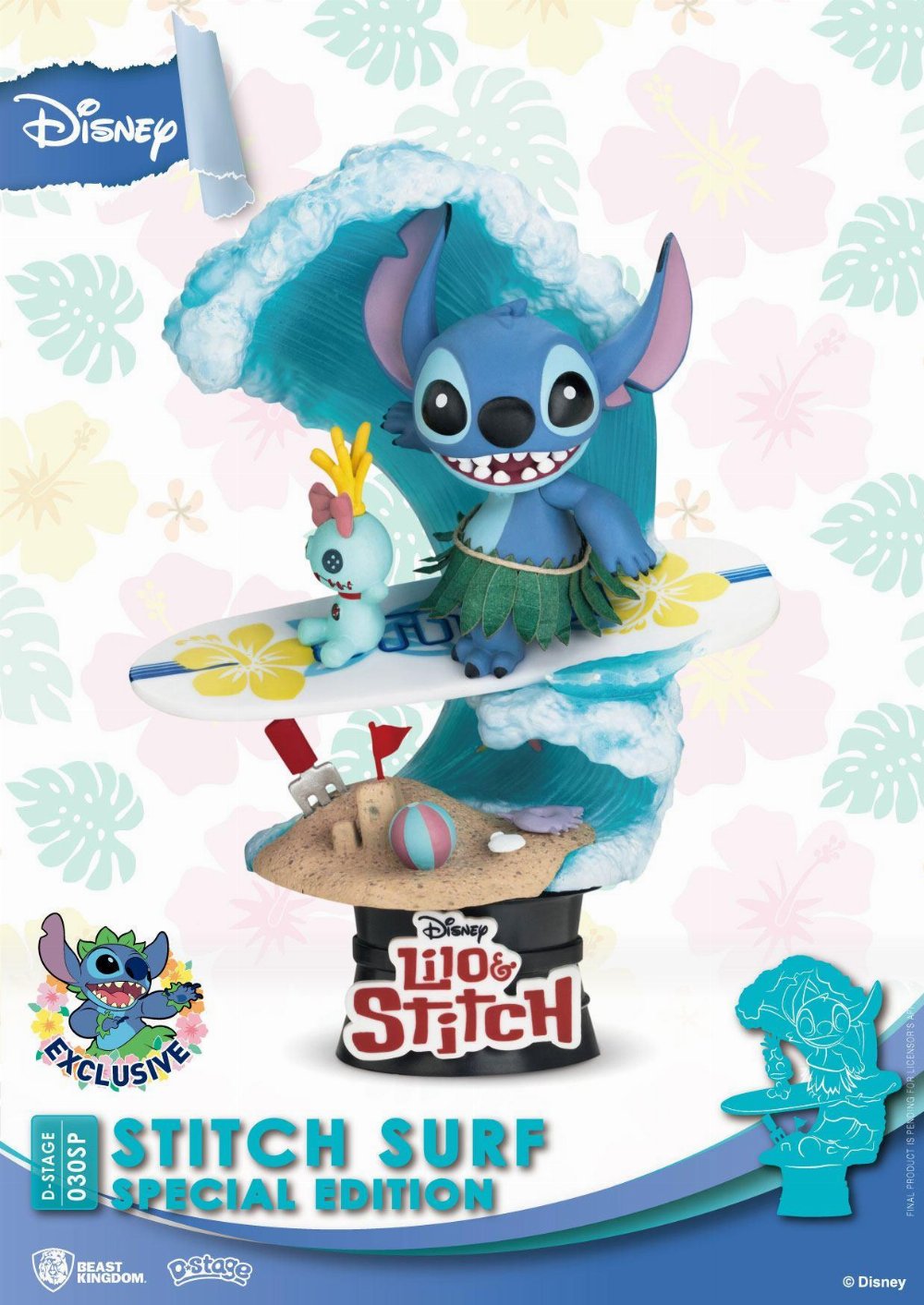 Disney Summer Series: D-Stage – Stitch Surf Diorama Statue (15cm) (LE3000)