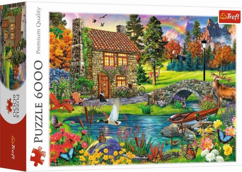 Παζλ 6000 pieces – Cottage in the Mountains