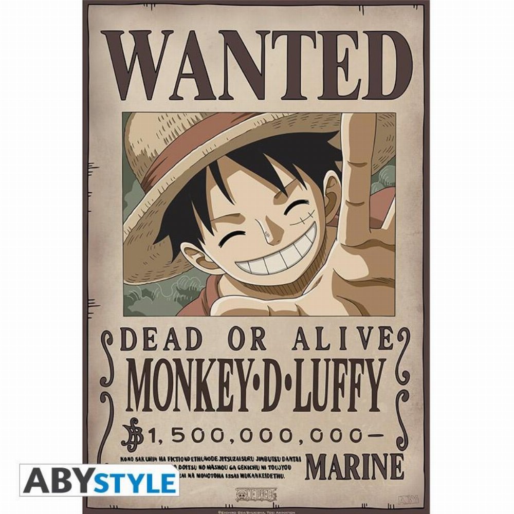Αυθεντική Αφίσα One Piece – Wanted Luffy (52x35cm)