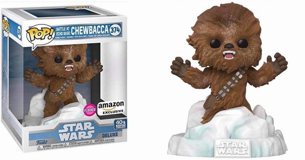 Φιγούρα Funko POP! Deluxe: Star Wars – Battle at Echo Base: Chewbacca (Flocked) #374 (Exclusive)