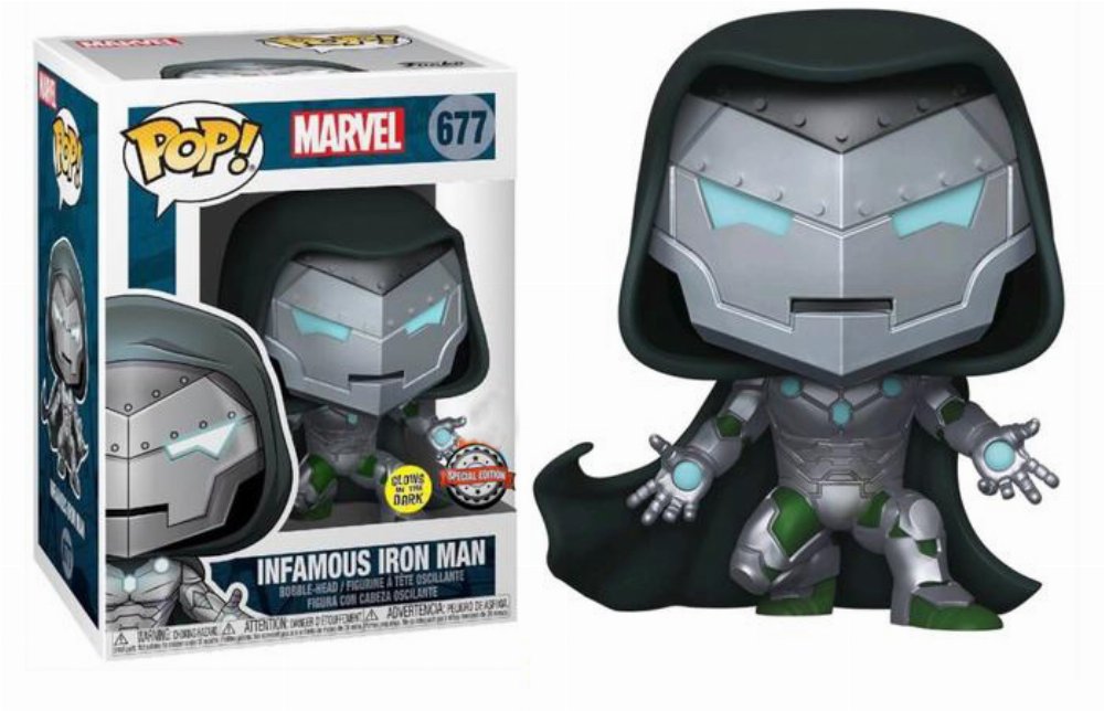 Φιγούρα Funko POP! Marvel: Comics – Infamous Iron Man (GITD) #677 (Exclusive)