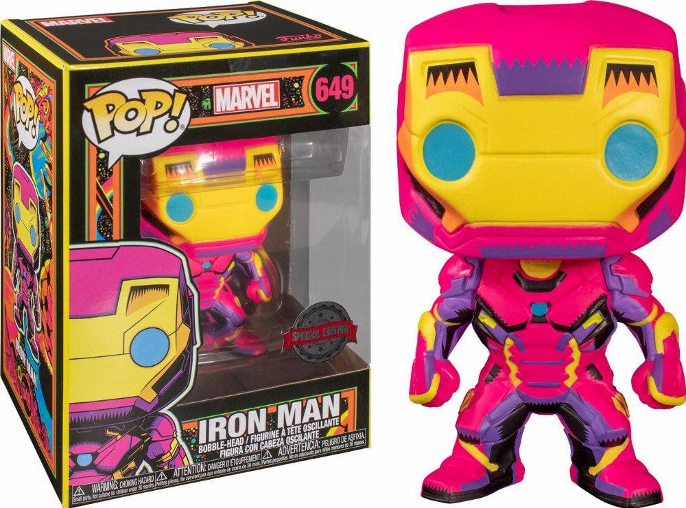Φιγούρα Funko POP! Marvel – Iron Man (Black Light) #649 (Exclusive)