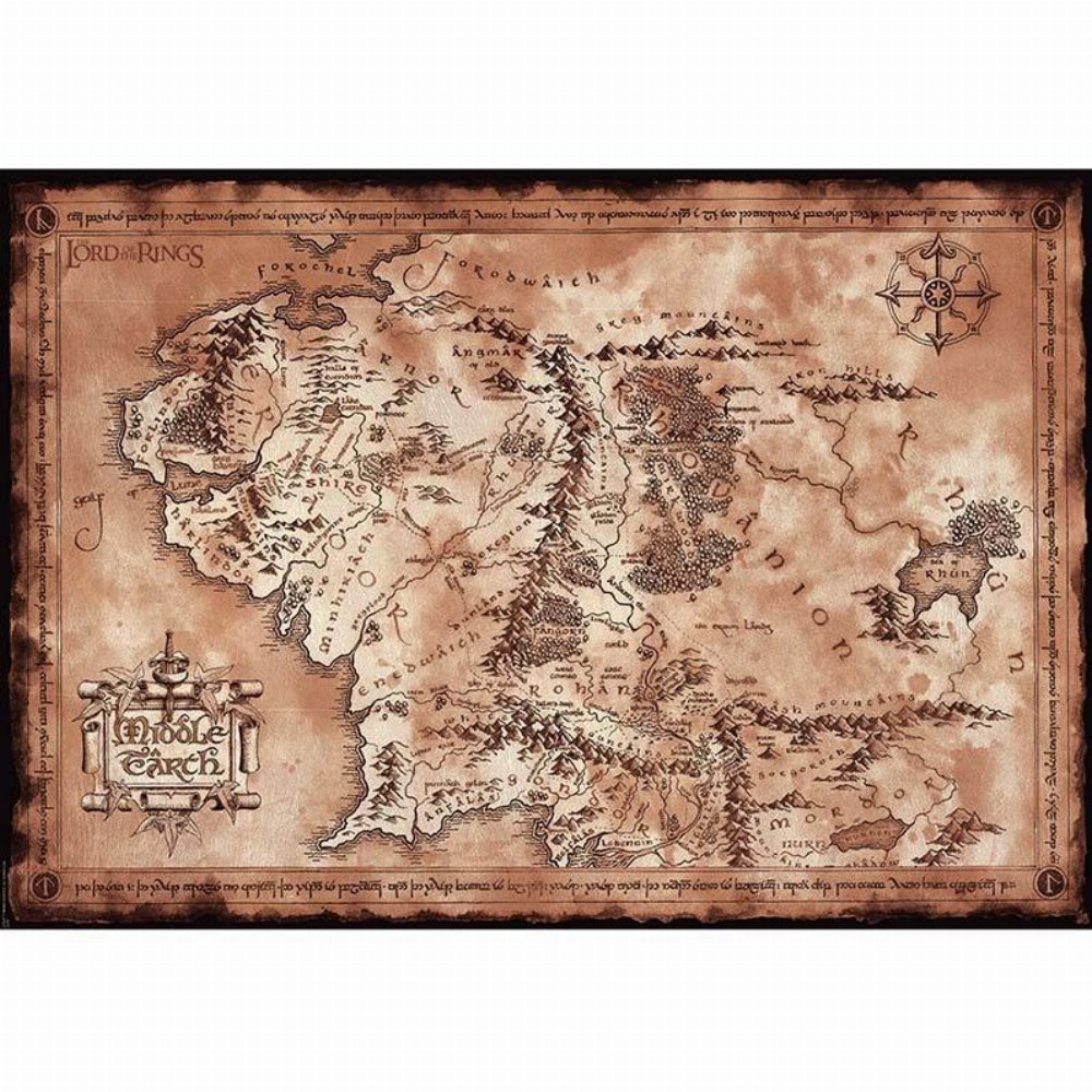Lord of the Rings – Middle-Earth Map Αυθεντική Αφίσα (61x91cm)