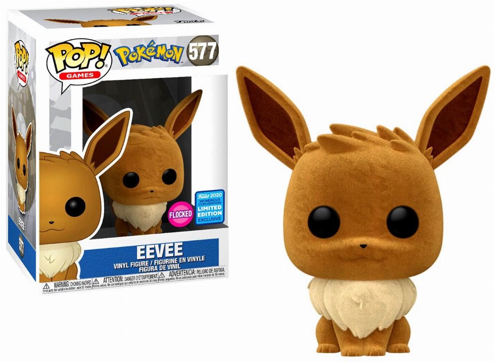 Φιγούρα Funko POP! Pokemon – Eevee (Flocked) #577 (WonderCon 2020 Exclusive)