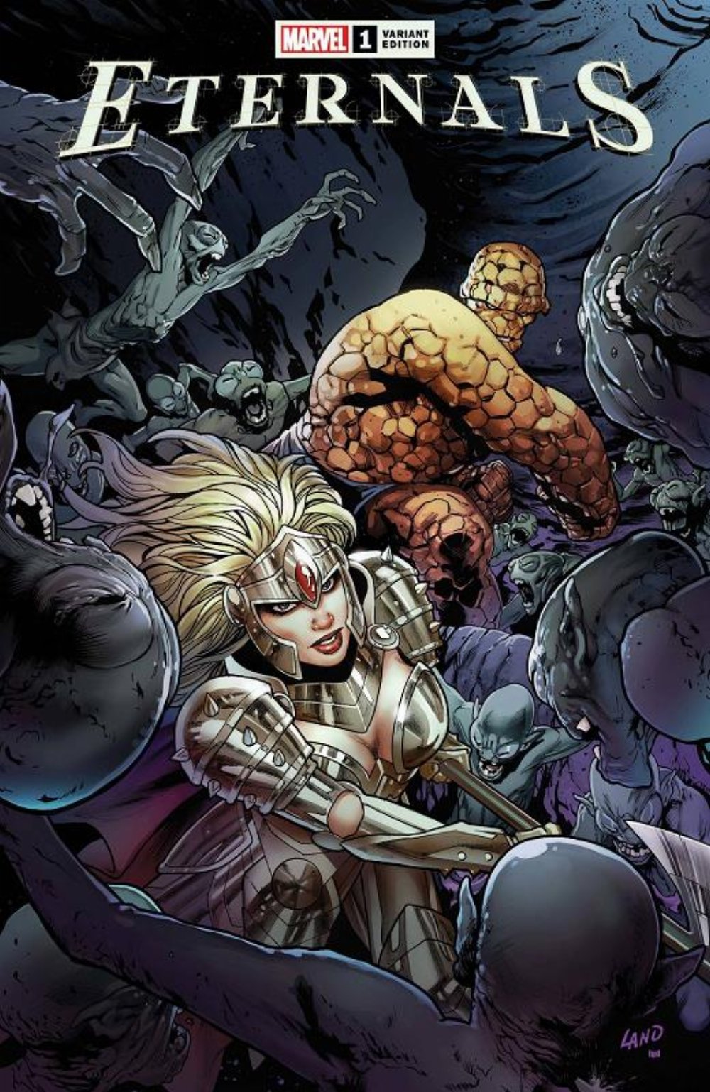 Τεύχος Κόμικ Eternals #01 Land Variant Cover