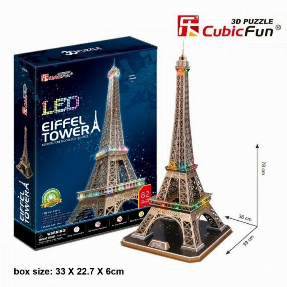 Puzzle 3D 82 pieces – Eiffel Tower with LED