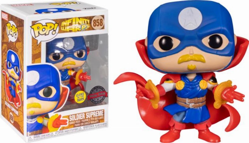 Φιγούρα Funko POP! Marvel: Infinity Warps – Soldier Supreme (GITD) #858 (Exclusive)