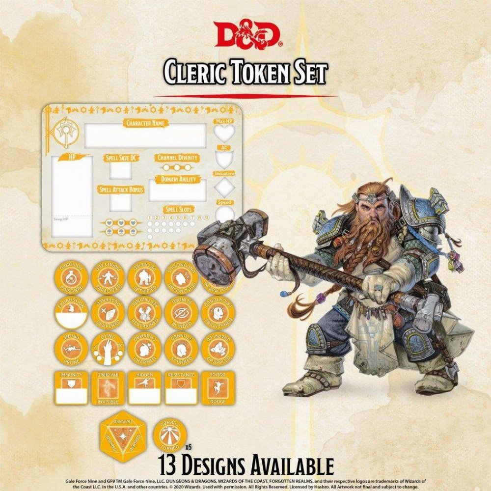 Dungeons & Dragons 5th Edition – Cleric Token Set