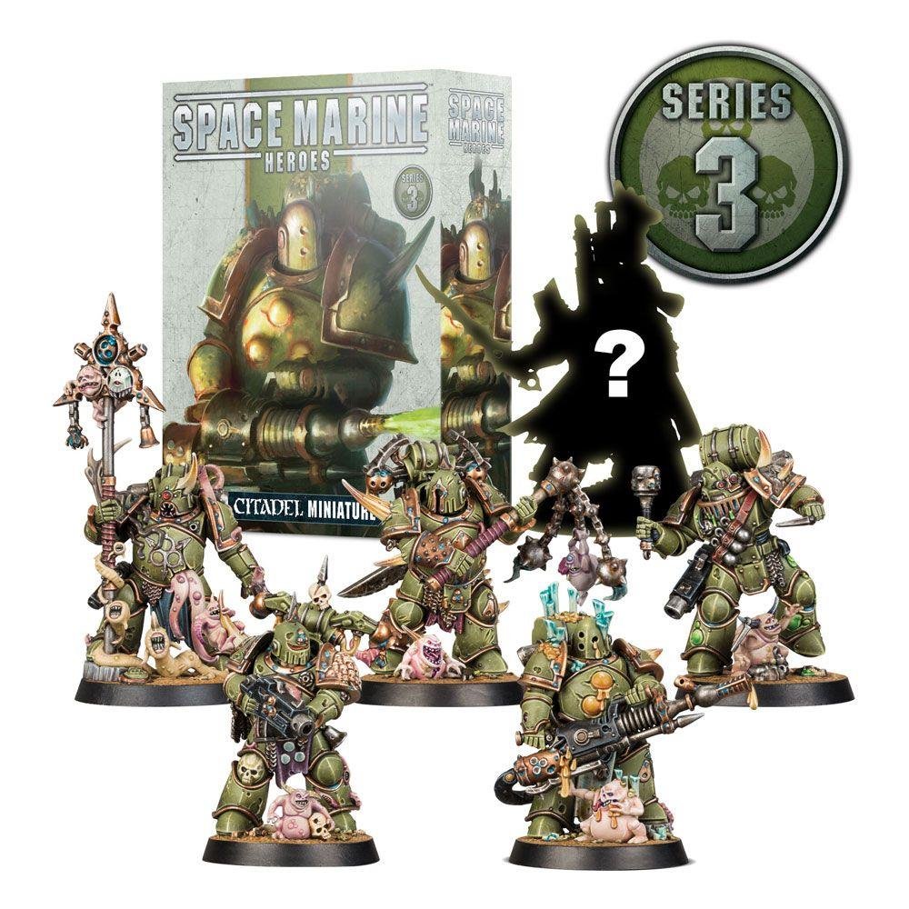 Warhammer 40000 – Space Marine Heroes: Death Guard – Display (6 Packs)