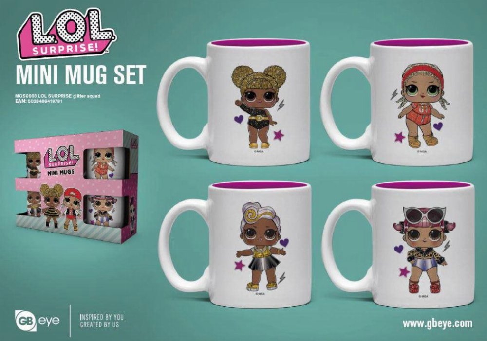 Σετ Κούπες Espresso L.O.L. Surprise! – Glitter Squad 4-Pack
