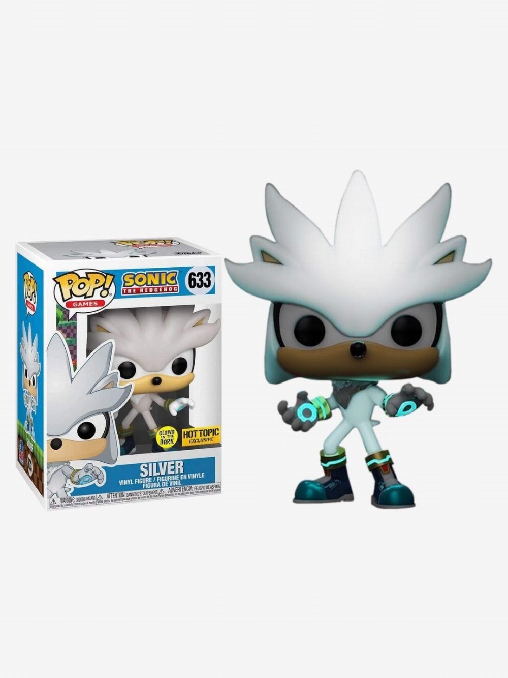 Φιγούρα Funko POP! Sonic the Hedgehog – Silver the Hedgehog (GITD) #633 (Exclusive)