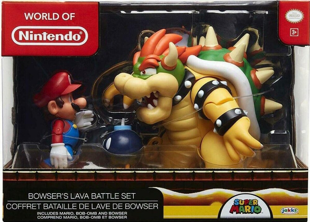 Super Mario – Mario vs Bowser Diorama Set (18cm)