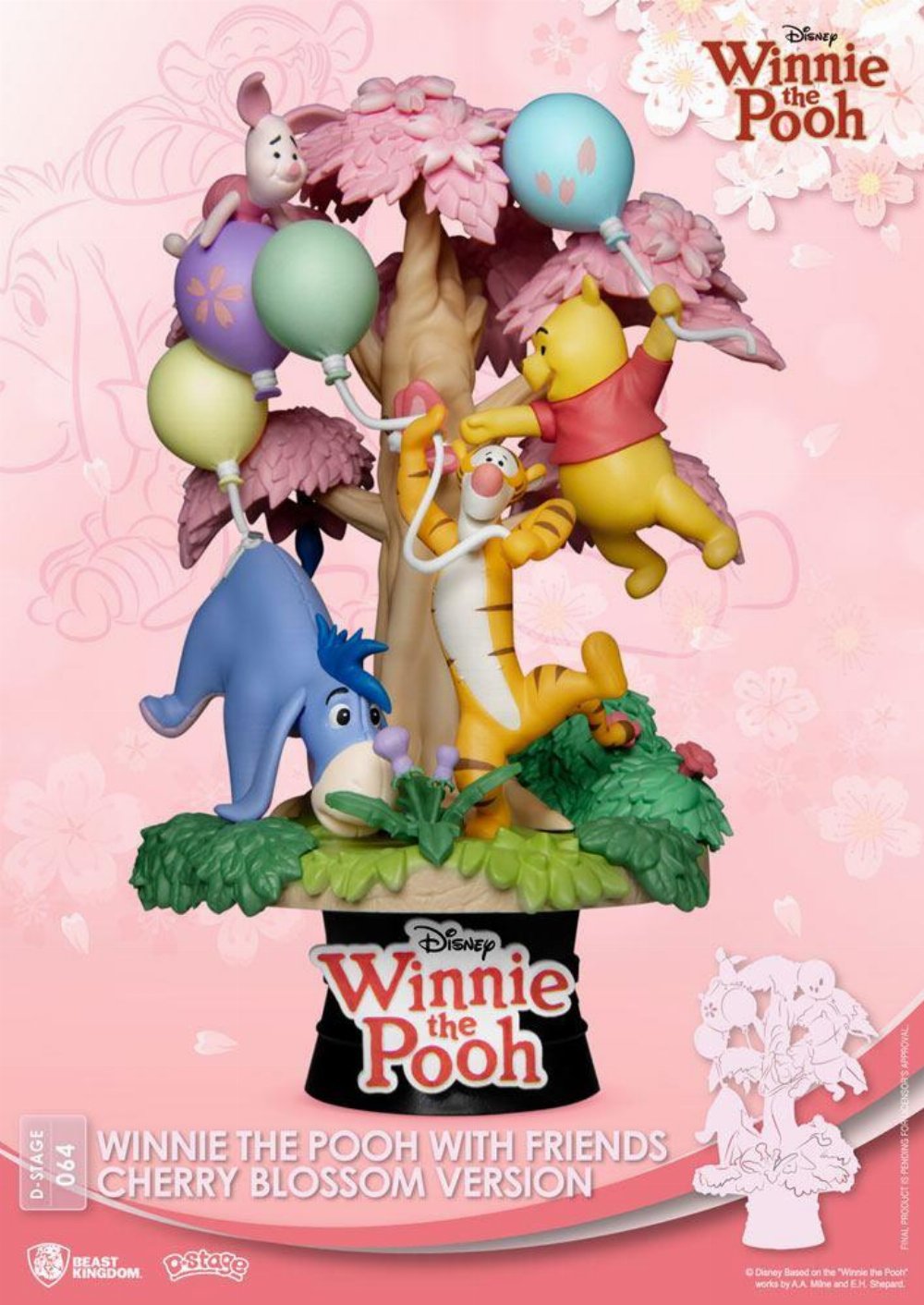 Disney: D-Stage – Winnie the Pooh (Cherry Blossom) Statue (15cm)