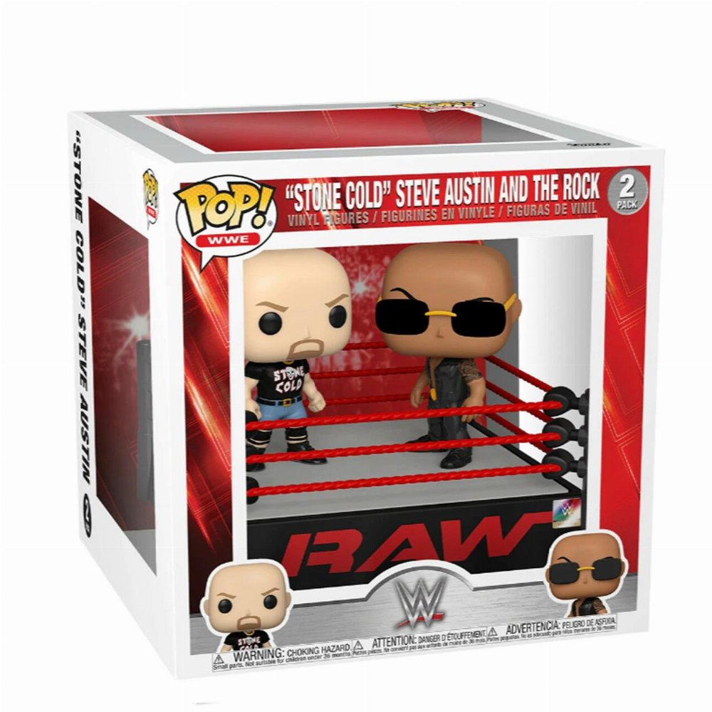 Φιγούρα Funko POP! WWE Moments: WWE – The Rock vs Stone Cold in Wrestling Ring