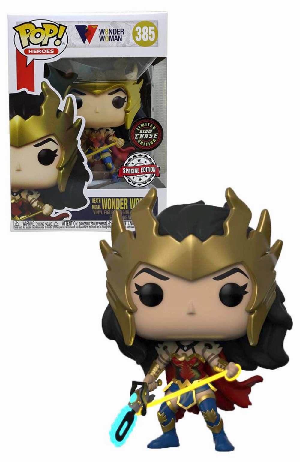Φιγούρα Funko POP! DC Heroes – Death Metal Wonder Woman (GITD) #385 (Chase Exclusive)