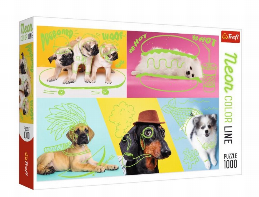 Παζλ 1000 κομμάτια – Neon Color Line: Dogs