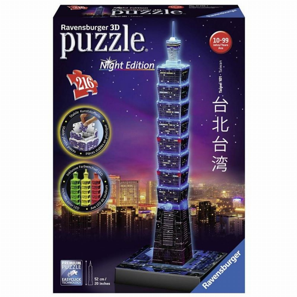 Παζλ 3D 216 MAXI κομμάτια – Taipei 101 (Night Edition)