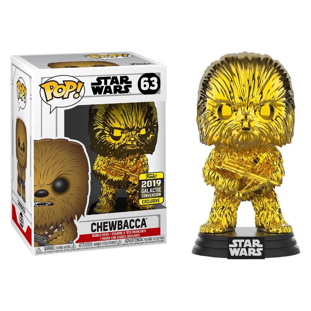 Φιγούρα Funko POP! Star Wars – Chewbacca (Chrome) #63 (Galactic Convetion 2019 Exclusive)