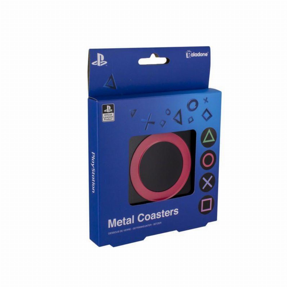 Playstation – Metal Symbols Coasters Set (Σετ 4 Σουβέρ)