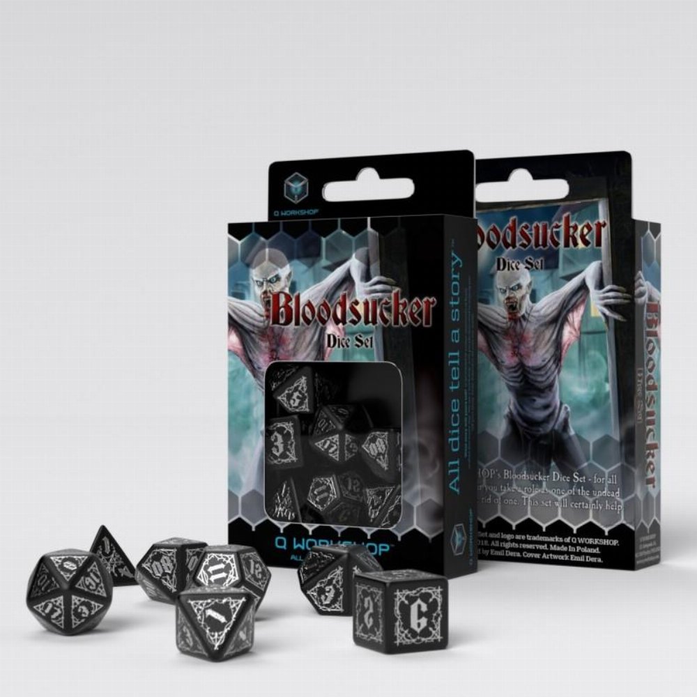 Σετ Ζάρια – Bloodsucker Dice Set – Black and Silver