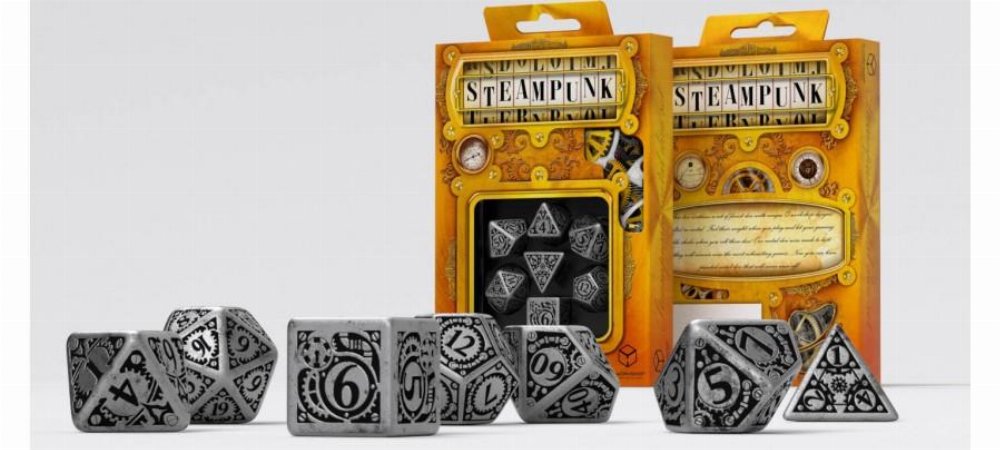 Σετ Ζάρια – Metal Steampunk Dice Set