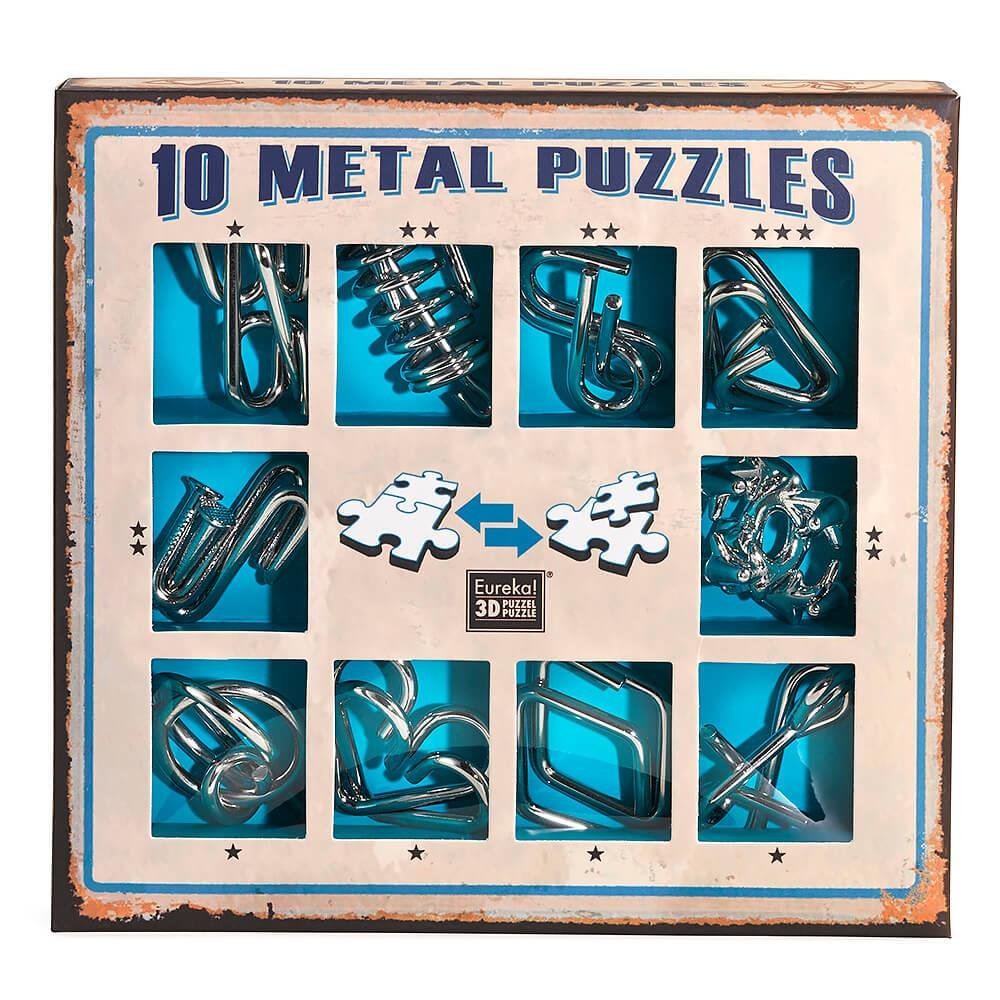 Σετ 10 Μεταλλικοί Γρίφοι (Blue)