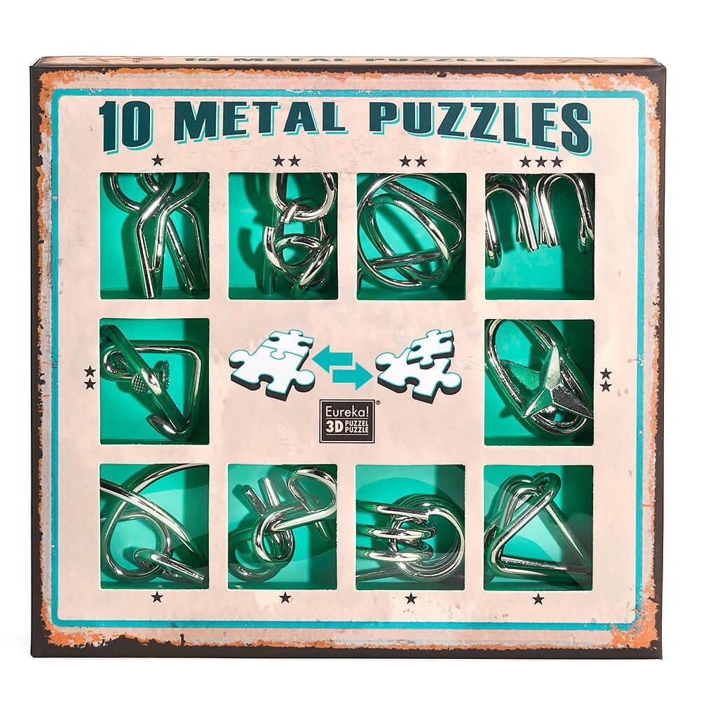 Σετ 10 Μεταλλικοί Γρίφοι (Green)