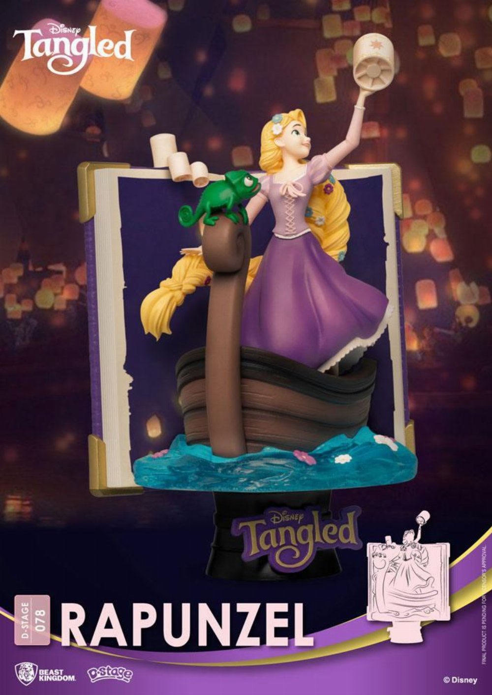 Disney Story Book: D-Stage – Rapunzel Statue (15cm)