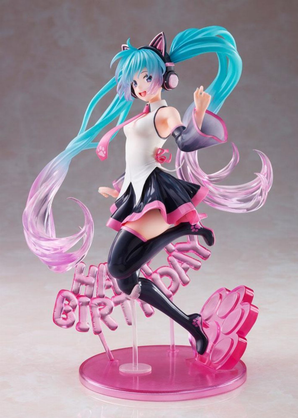 Vocaloid AMP – Hatsune Miku Birthday 2021 Happy Cat Statue (23cm)