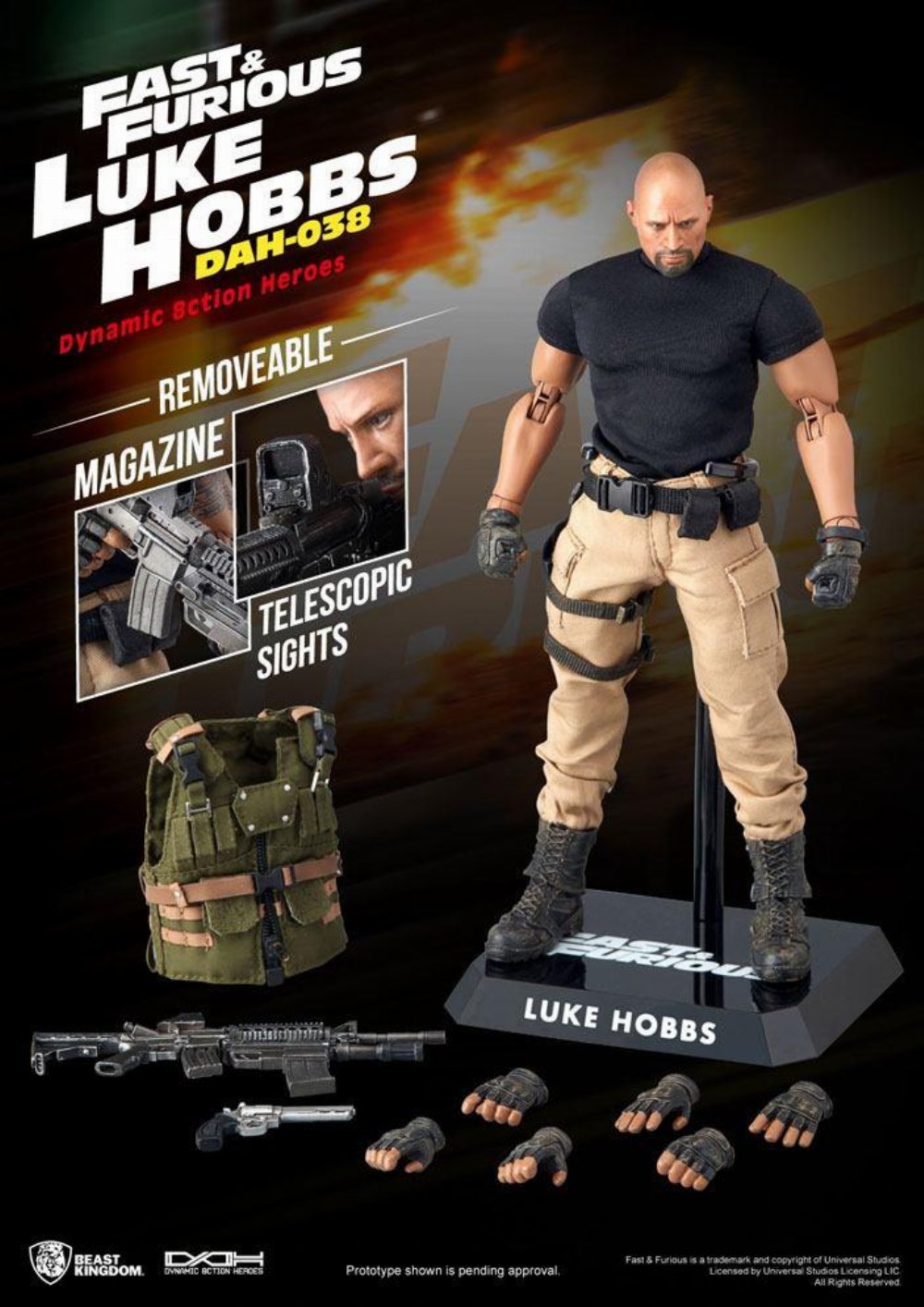 Fast & Furious – Luke Hobbs Φιγούρα Δράσης (21cm)