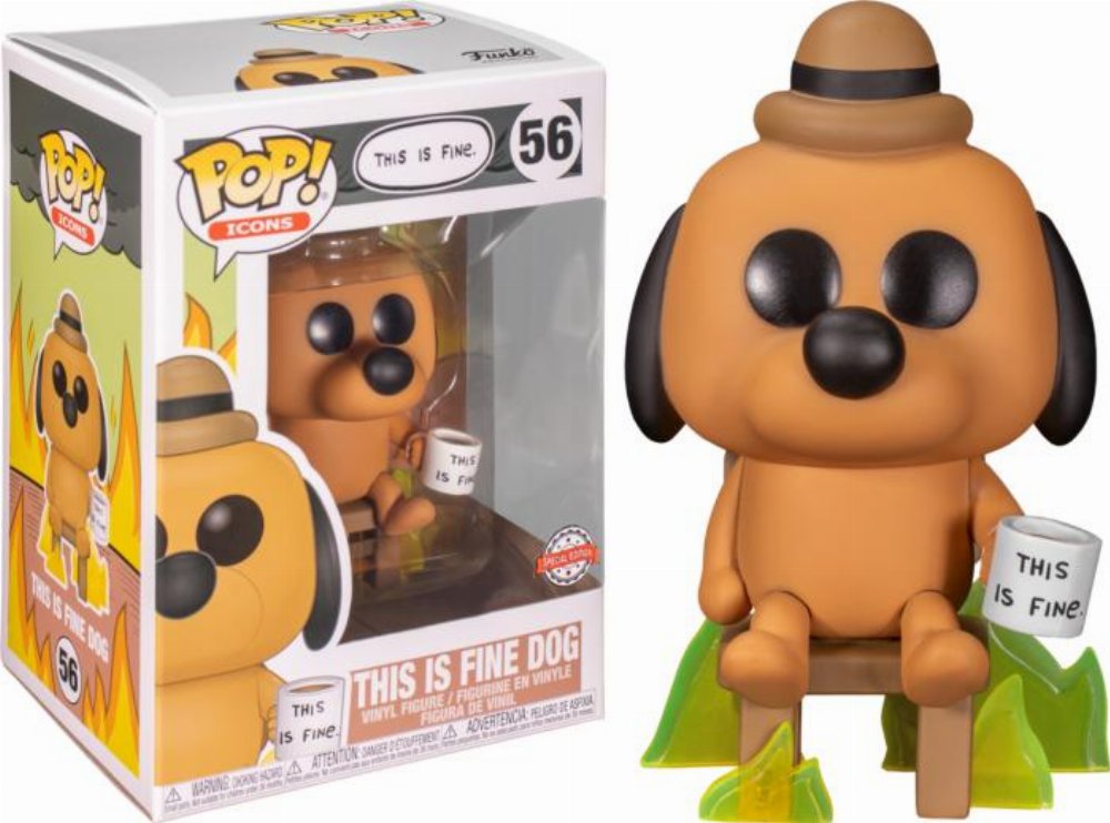 Φιγούρα Funko POP! Icon – This Is Fine Dog #56 (Exclusive)