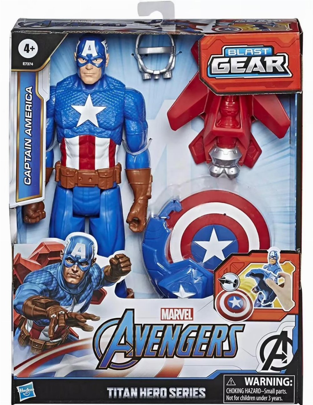 Φιγούρα Marvel: Titan Hero – Blast Gear Captain America Action Figure (30cm)