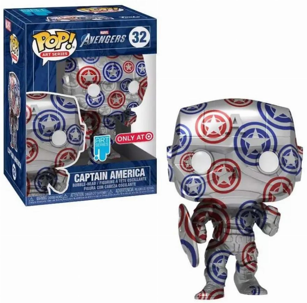Φιγούρα Funko POP! Marvel: Patriotic Age – Captain America (Art Series) #32 (Exclusive χωρίς Hard Case)