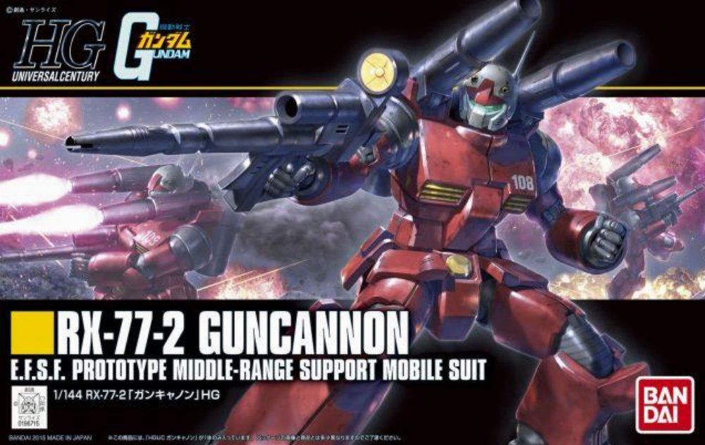 Mobile Suit Gundam – High Grade Gunpla: RX-77-2 Guncannon 1/144 Σετ Μοντελισμού