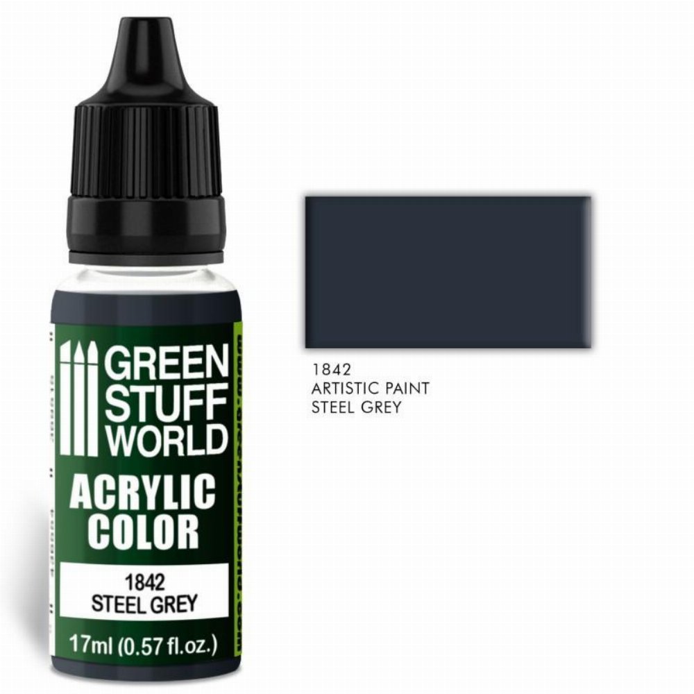 Green Stuff World Paint – Steel Grey Χρώμα Μοντελισμού (17ml)