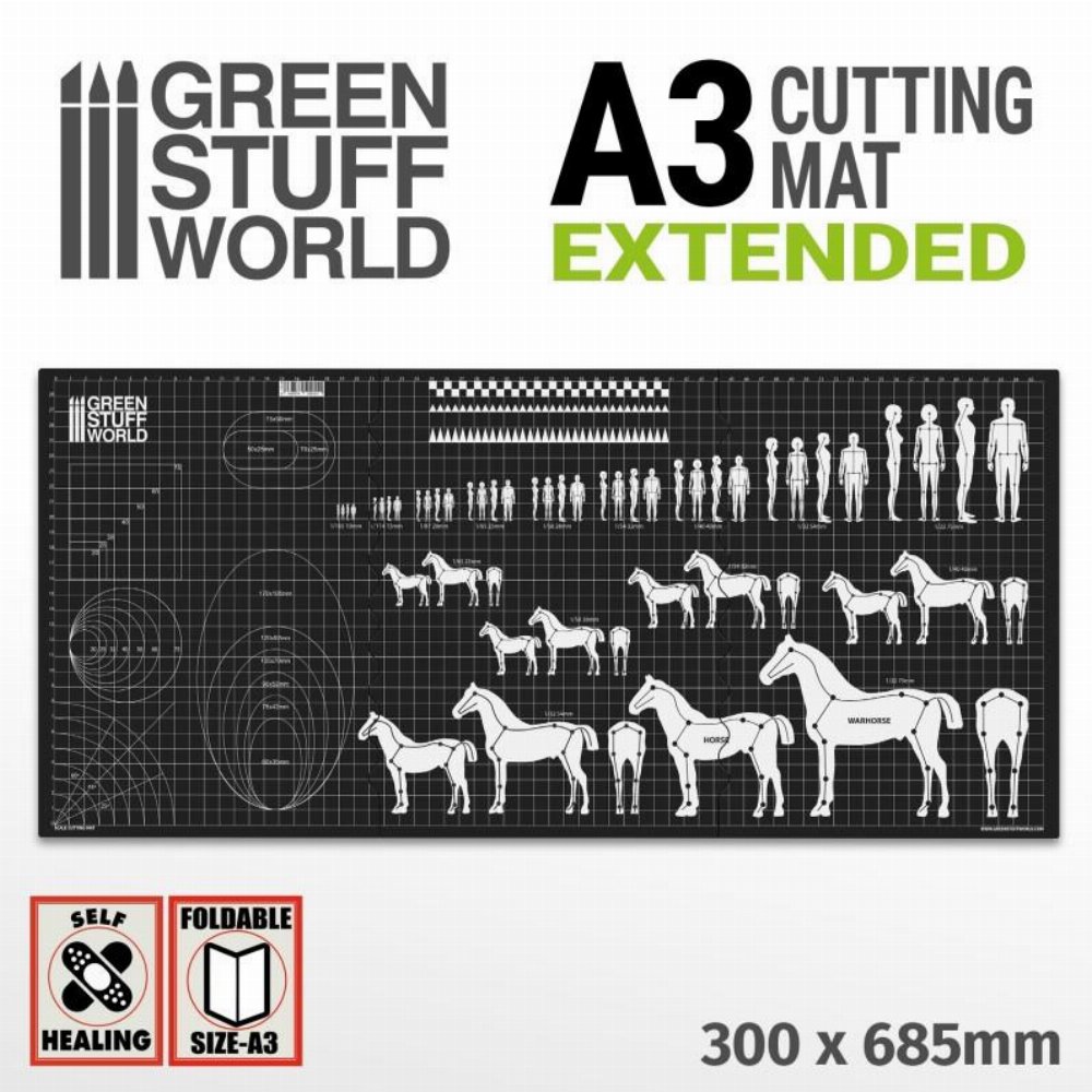 Green Stuff World – Scale Cutting A3 Mat (Extended)