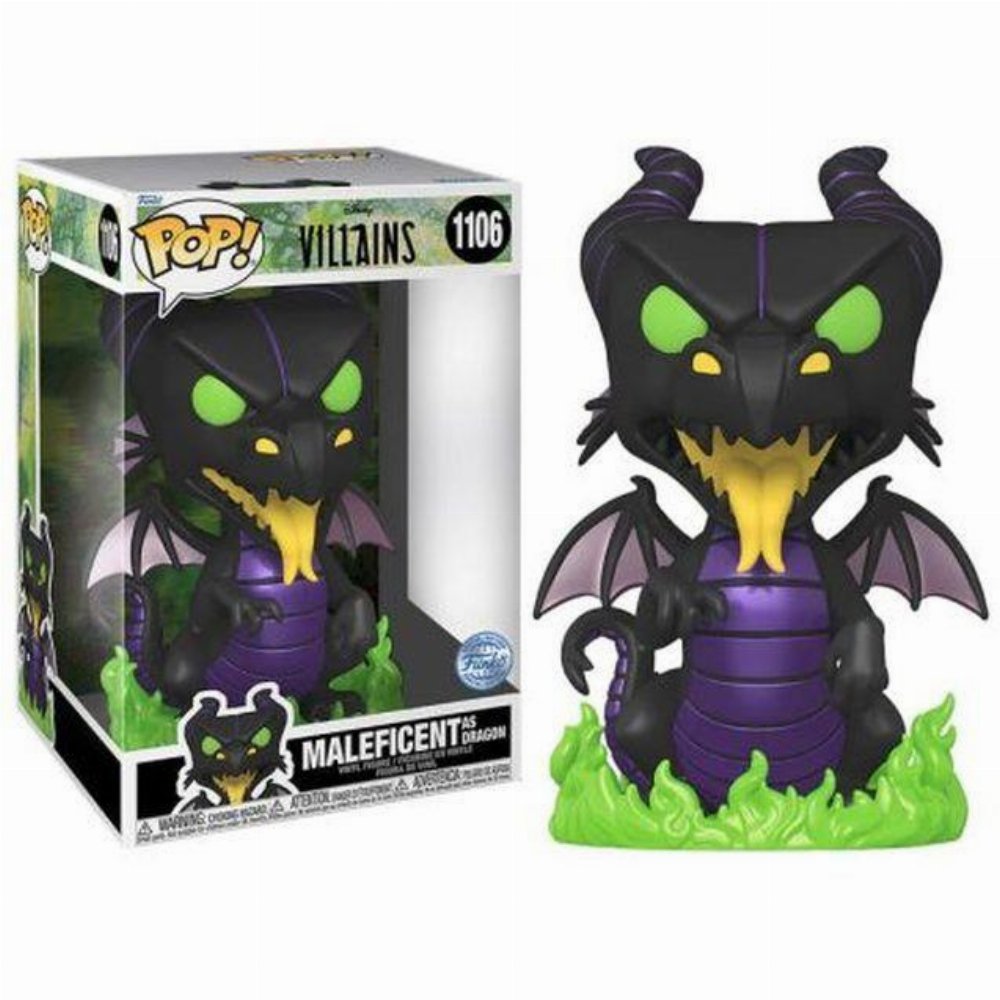 Φιγούρα Funko POP! Disney Villains – Maleficent Dragon (GITD) #1106 Jumbosized (Exclusive)