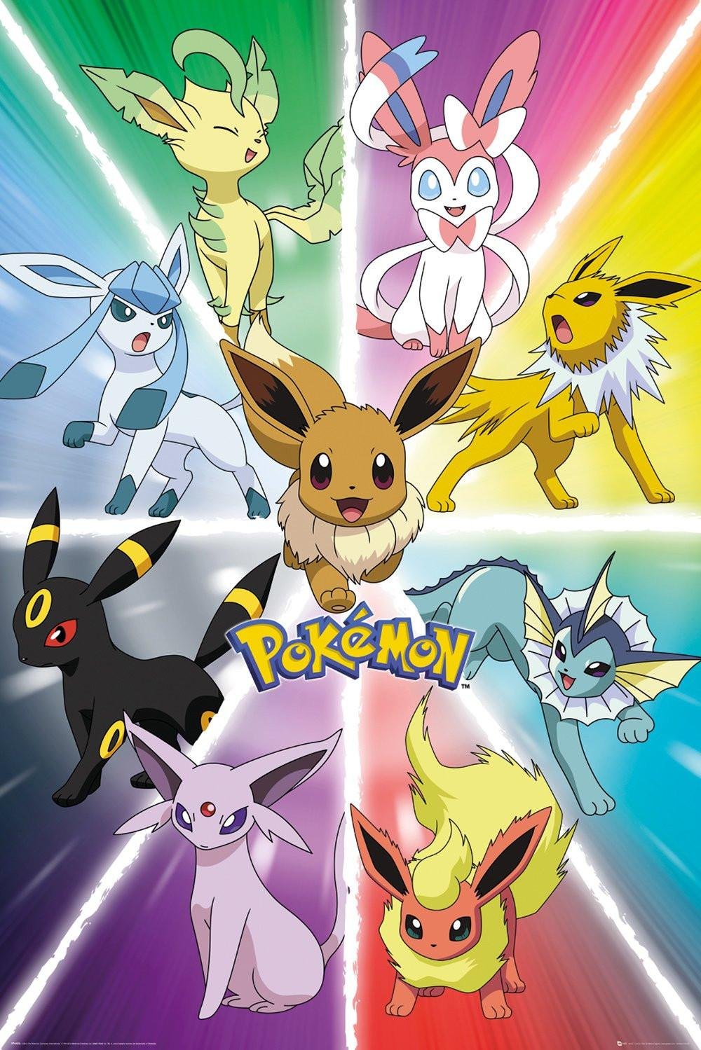 Pokemon – Eevee Evolution Αυθεντική Αφίσα (61x92cm)
